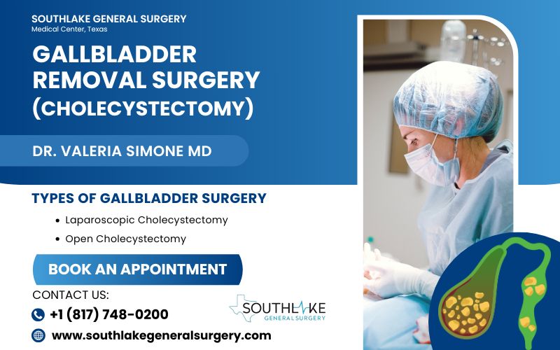 Doctor is performing gallbladder removal surgery (Cholecystectomy) at southlake general surgery.