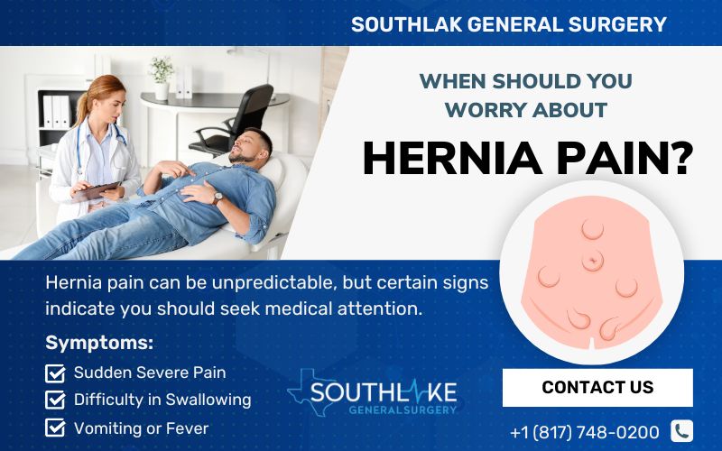 A doctor is examining hernia pain.