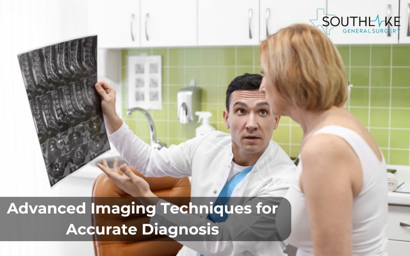 MRI scan highlighting a fistula tract in a patient with Crohn's disease.