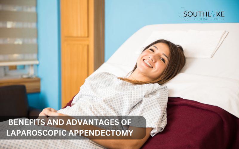 Patient recovering after laparoscopic appendectomy.