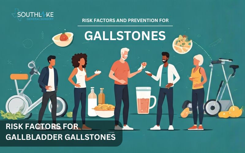 A group of people are discussing lifestyle factors for gallstones.